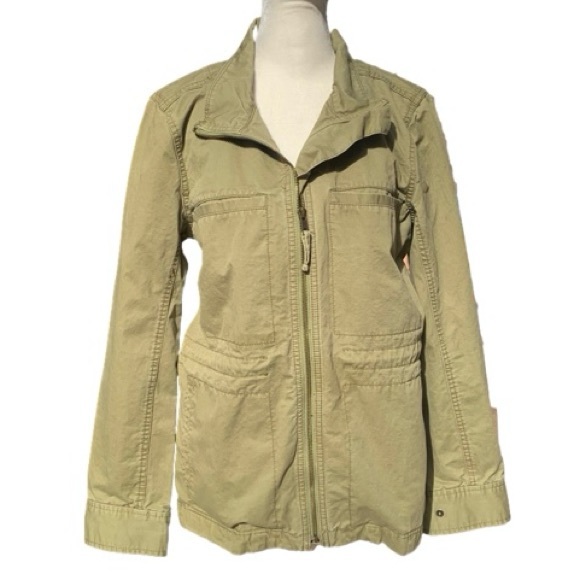 J. Crew Jackets & Blazers - J. Crew Olive Green Full Zip Up Collared Long Sleeve Cotton Utility Jacket